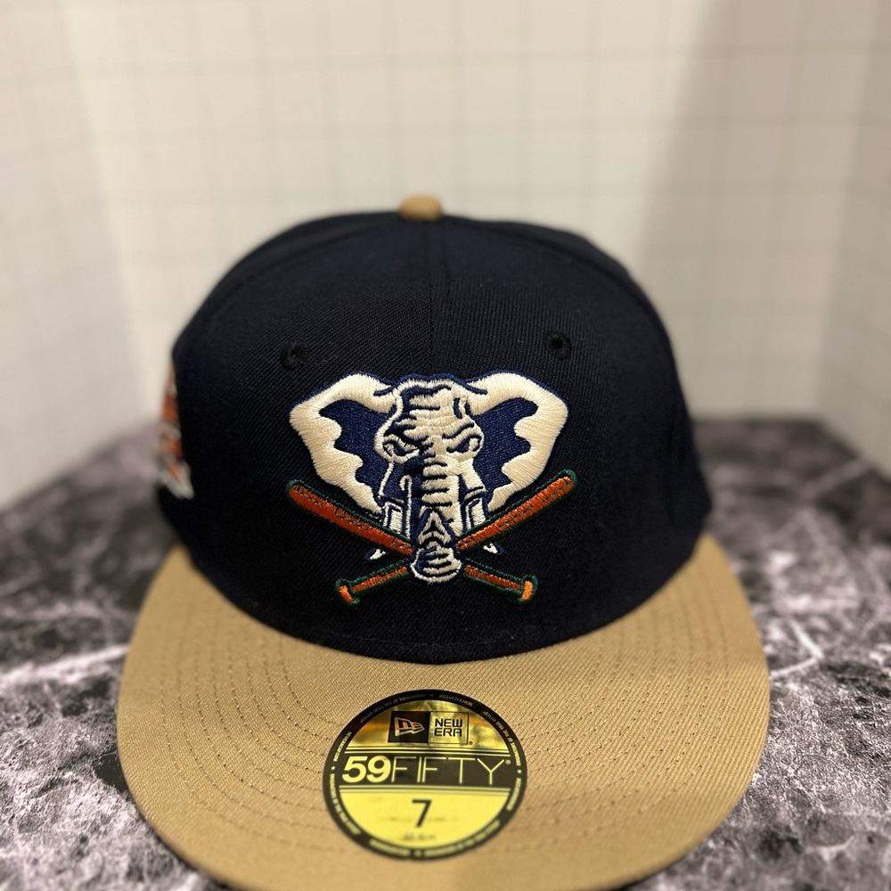 SP EXCLUSIVE VARSITY BLUES OAKLAND A'S 59FIFTY FITTED